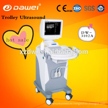 máquina médica de la ecografía de la carretilla 2D y máquina sin hilos del ultrasonido